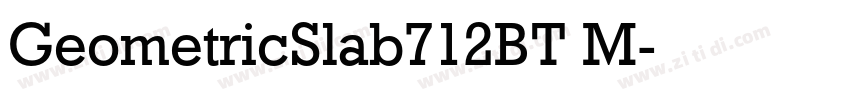 GeometricSlab712BT M字体转换